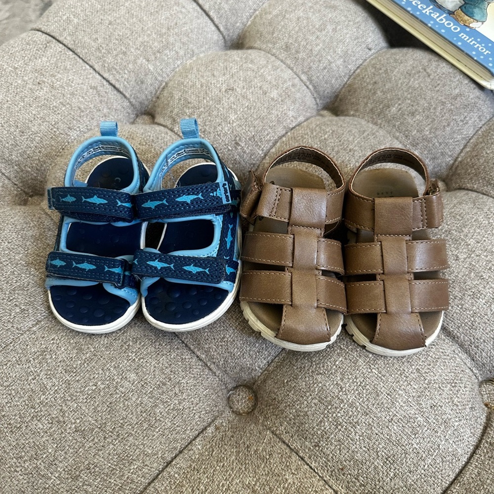 Baby Gap fisherman sandal & Carters shark sandal bundle